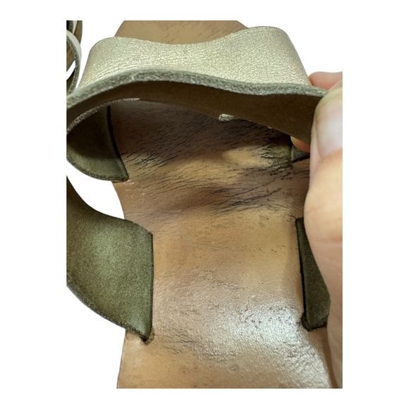 Ancient Greek Sandals metallic gold Apteros slip-on size EU 40 US 9.5 - Picture 5 of 8